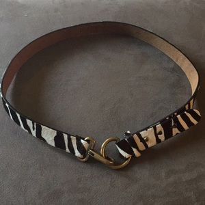 J. Crew Calf Hair Leather Belt. NWOT